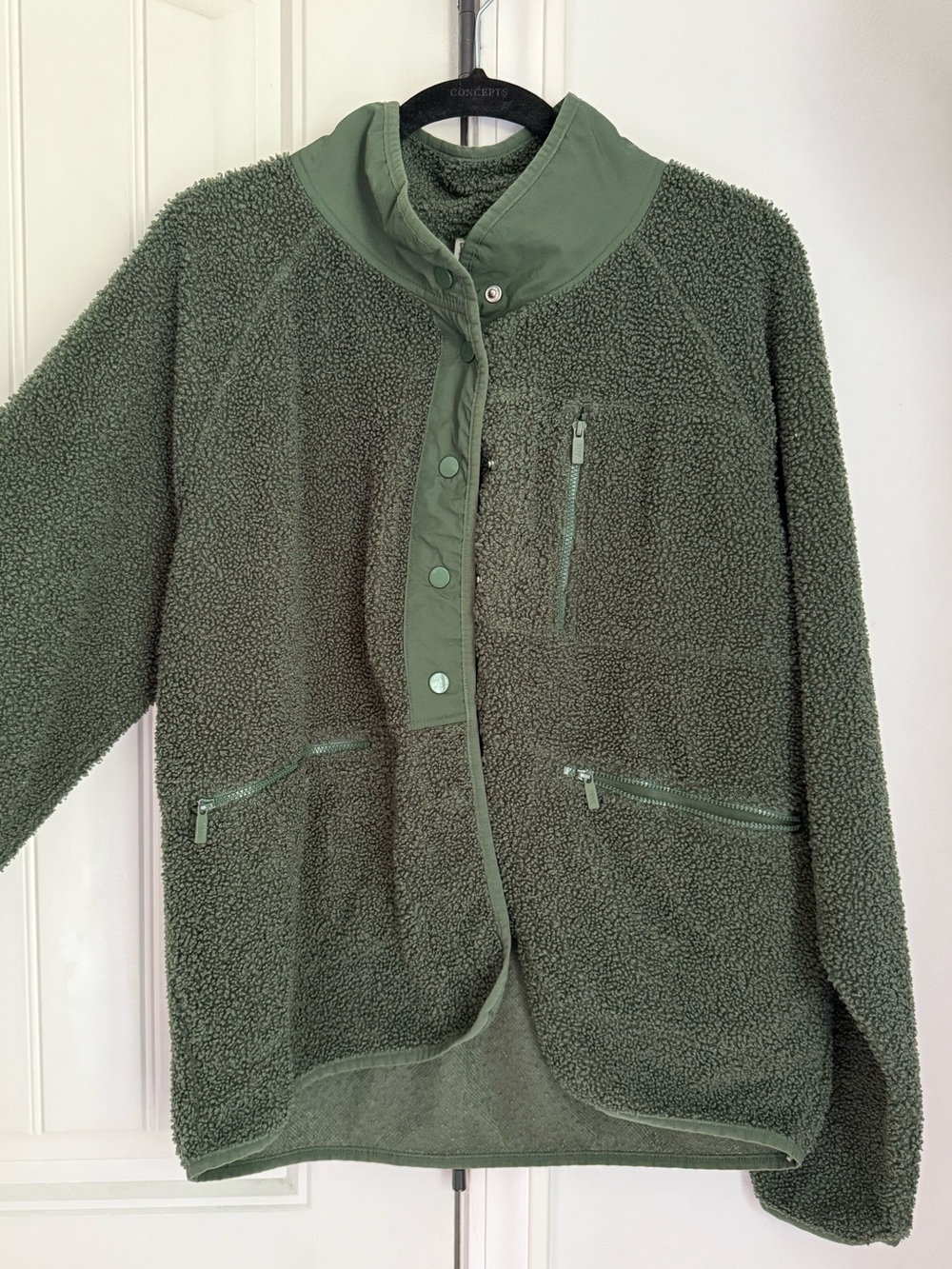 Victoria's Secret PINK Olive Green Sherpa Vest